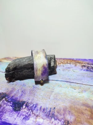 Bracelet en cuir - Mauve