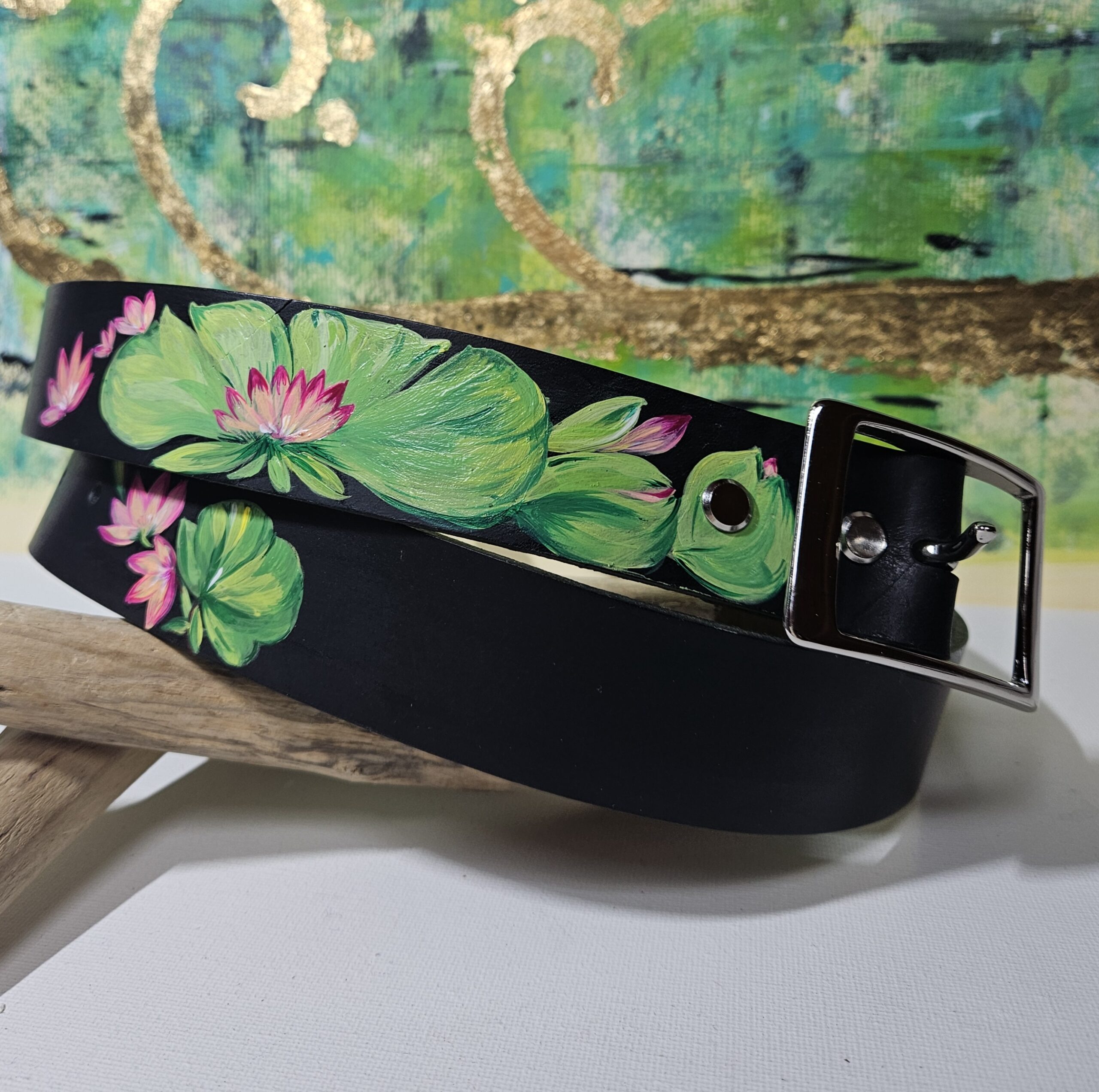 Ceinture en cuir - Lotus I VENDUE – Image 2