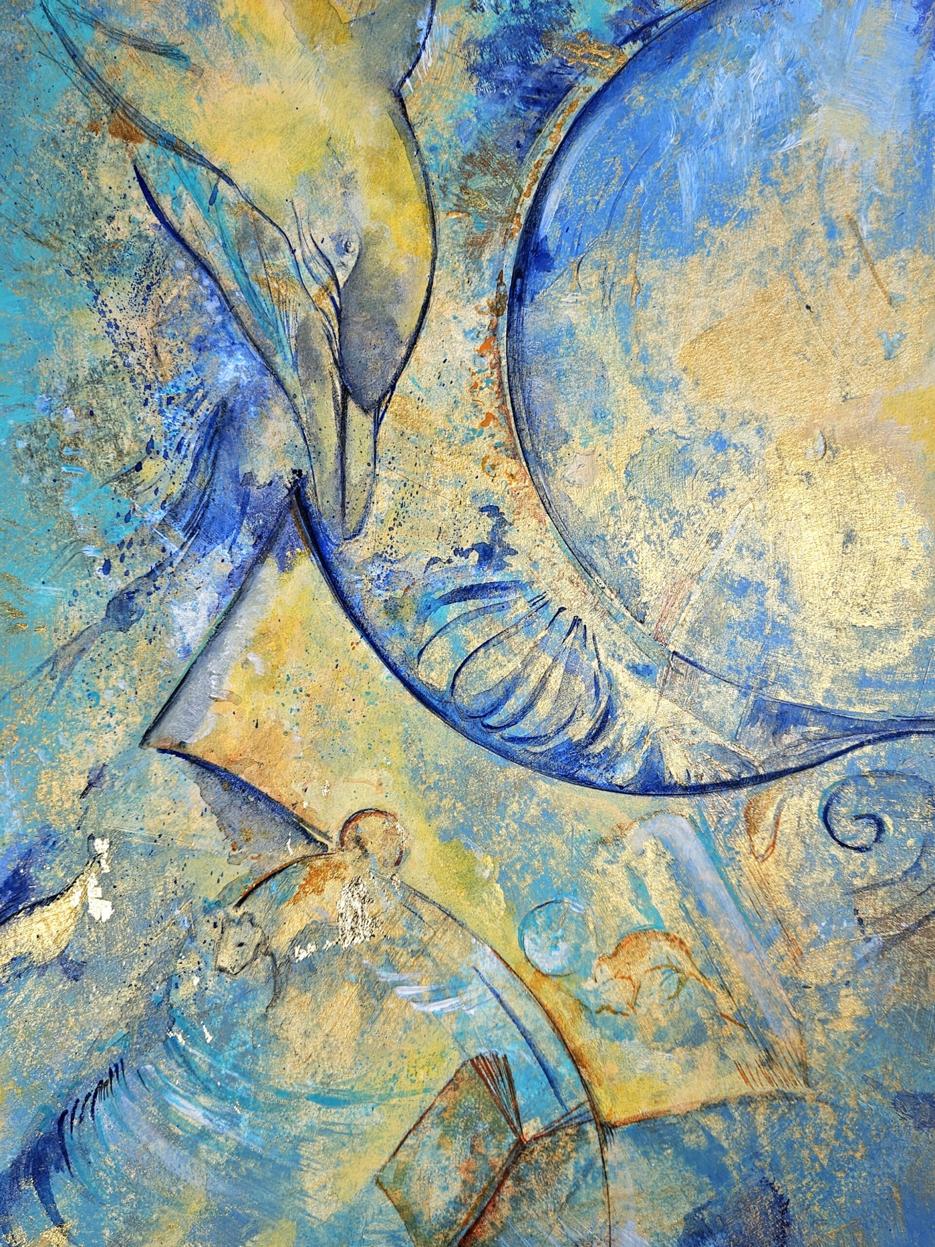 Peinture Univers -Le souffle du dauphin – Image 2