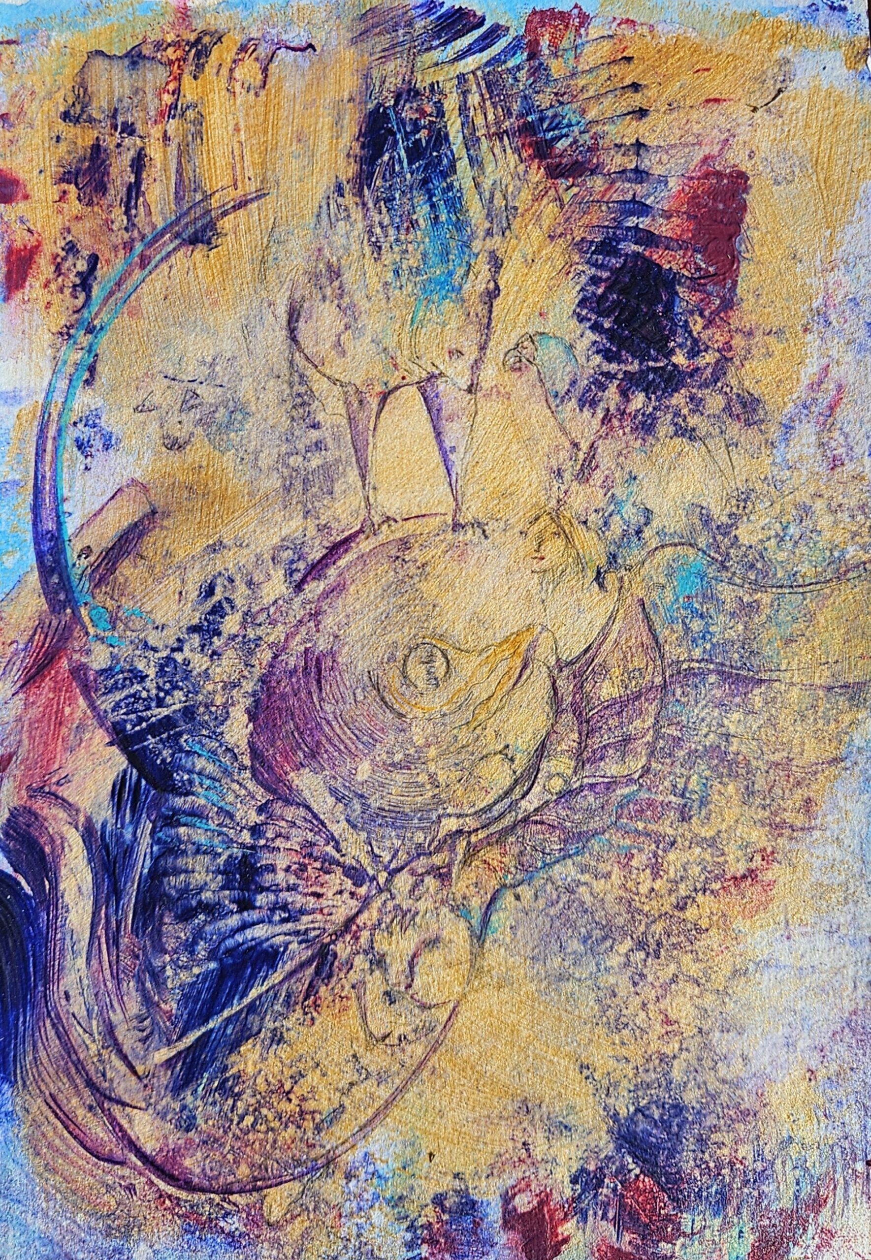 Peinture Univers -Le cordon du monde I VENDUE – Image 2