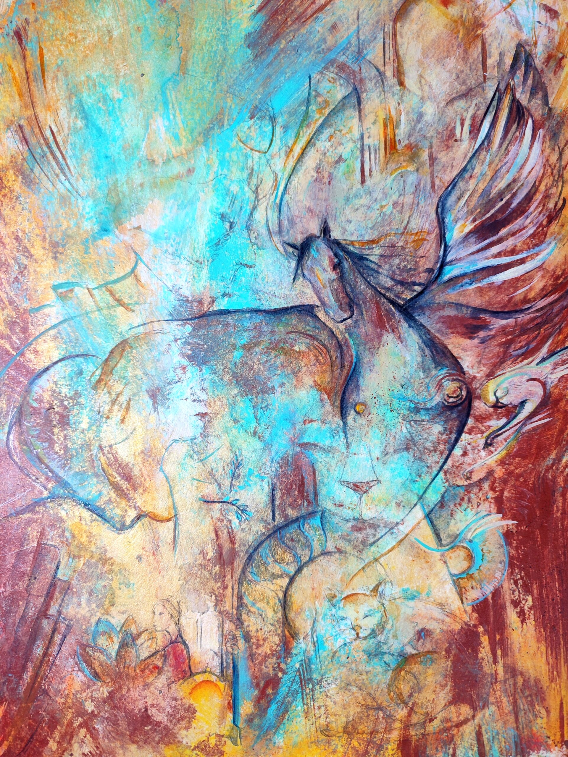 Peinture Univers - Le murmure du chant du monde I Vendu – Image 2